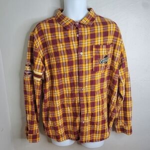 NBA Cleveland Cavaliers Mens FOCO Wordmark Flannel Shirt Men's XL